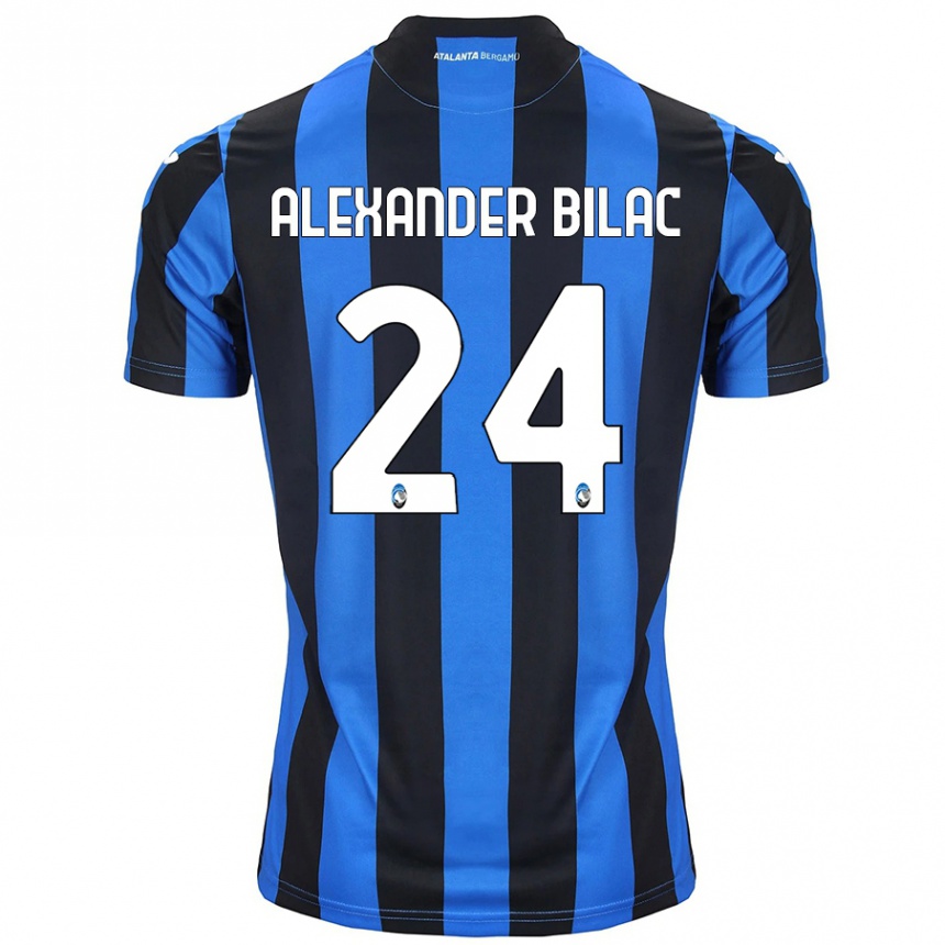 ילדים כדורגל Max Alexander Bilac #24 כחול שחור ג'רזי ביתית 2024/25
