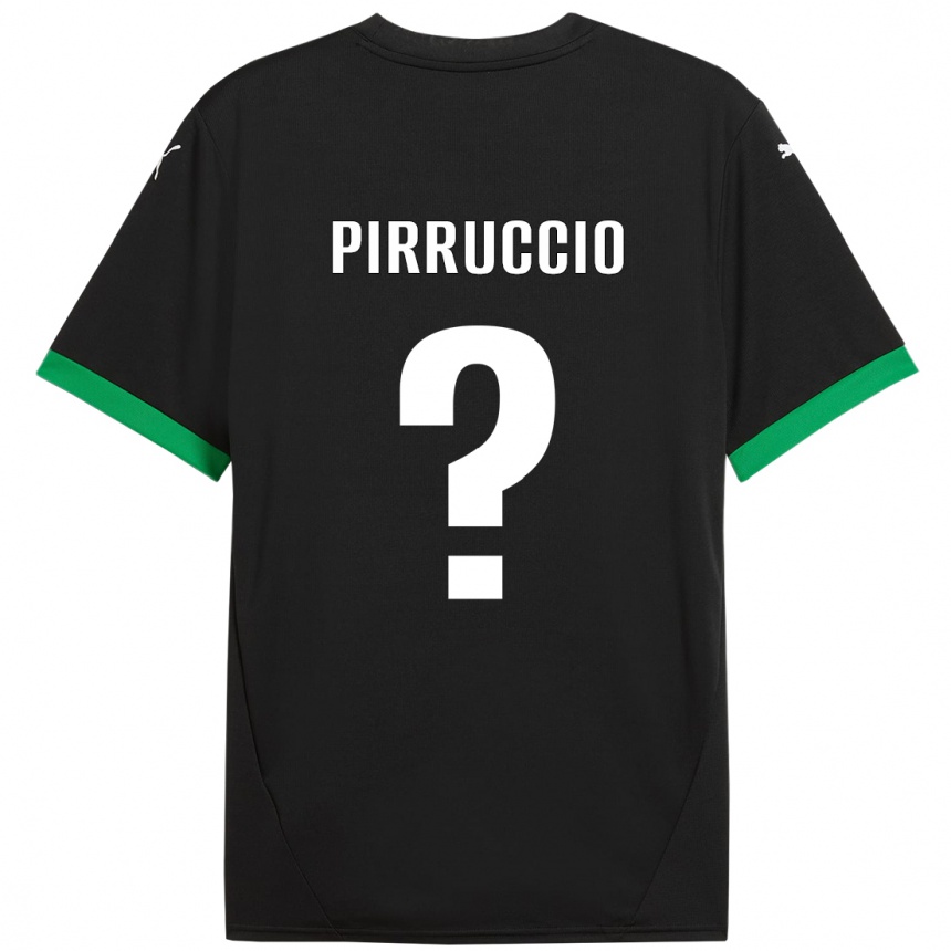 ילדים כדורגל Federico Pirruccio #0 שחור ירוק כהה ג'רזי ביתית 2024/25
