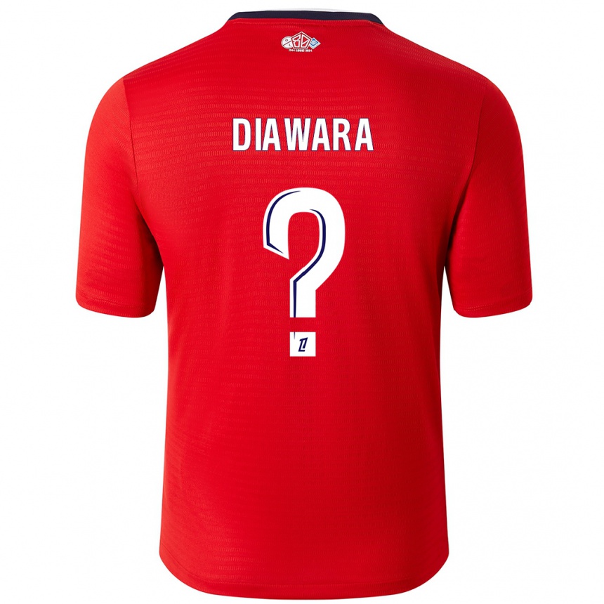 ילדים כדורגל Bakari Diawara #0 אדום לבן ג'רזי ביתית 2024/25