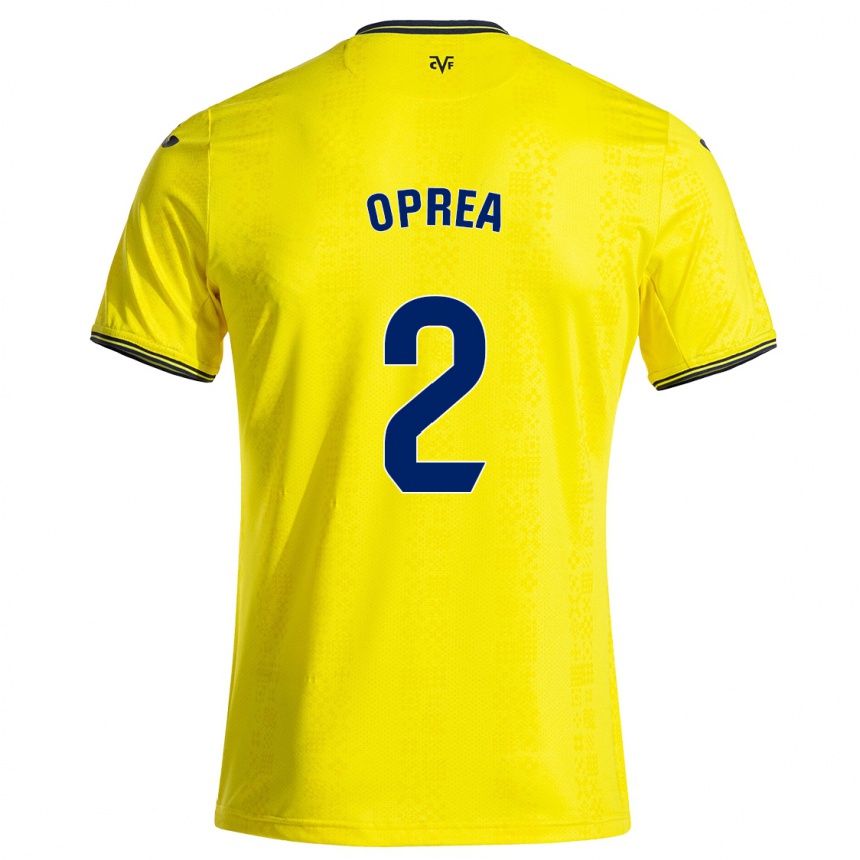 ילדים כדורגל Olivia Oprea #2 צהוב שחור ג'רזי ביתית 2024/25