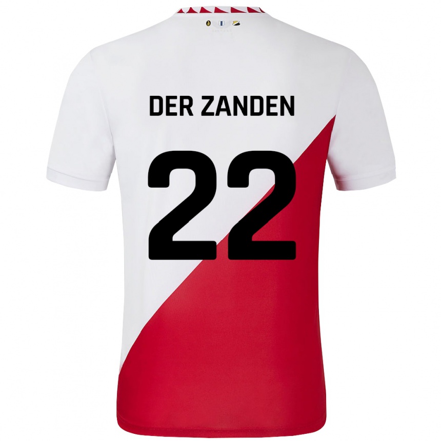 ילדים כדורגל Iise Van Der Zanden #22 לבן אדום ג'רזי ביתית 2024/25