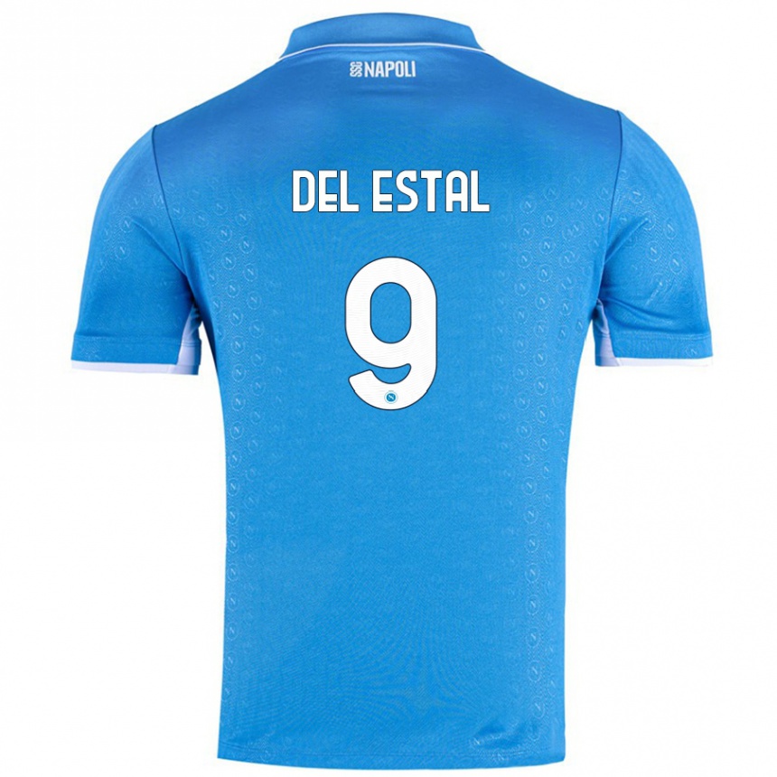 ילדים כדורגל Eli Del Estal #9 שמיים כחולים ג'רזי ביתית 2024/25