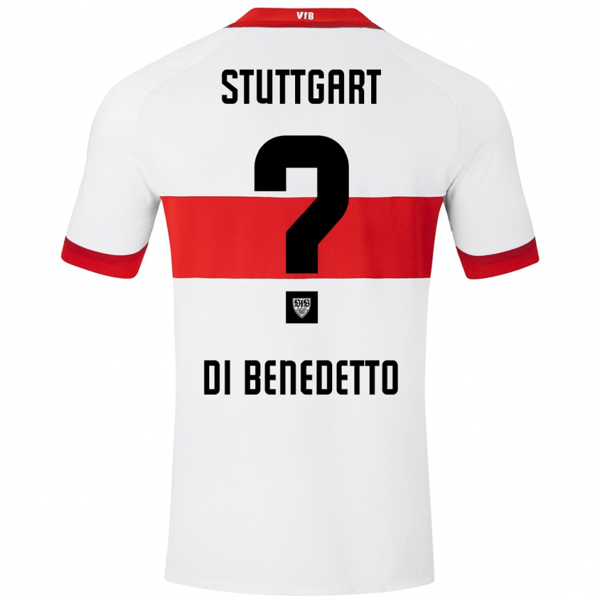 ילדים כדורגל Massimo Di Benedetto #0 לבן אדום ג'רזי ביתית 2024/25