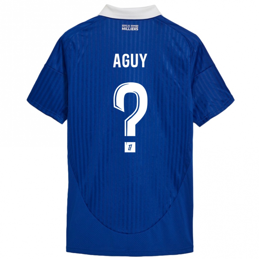 ילדים כדורגל David Aguy #0 כחול לבן ג'רזי ביתית 2024/25