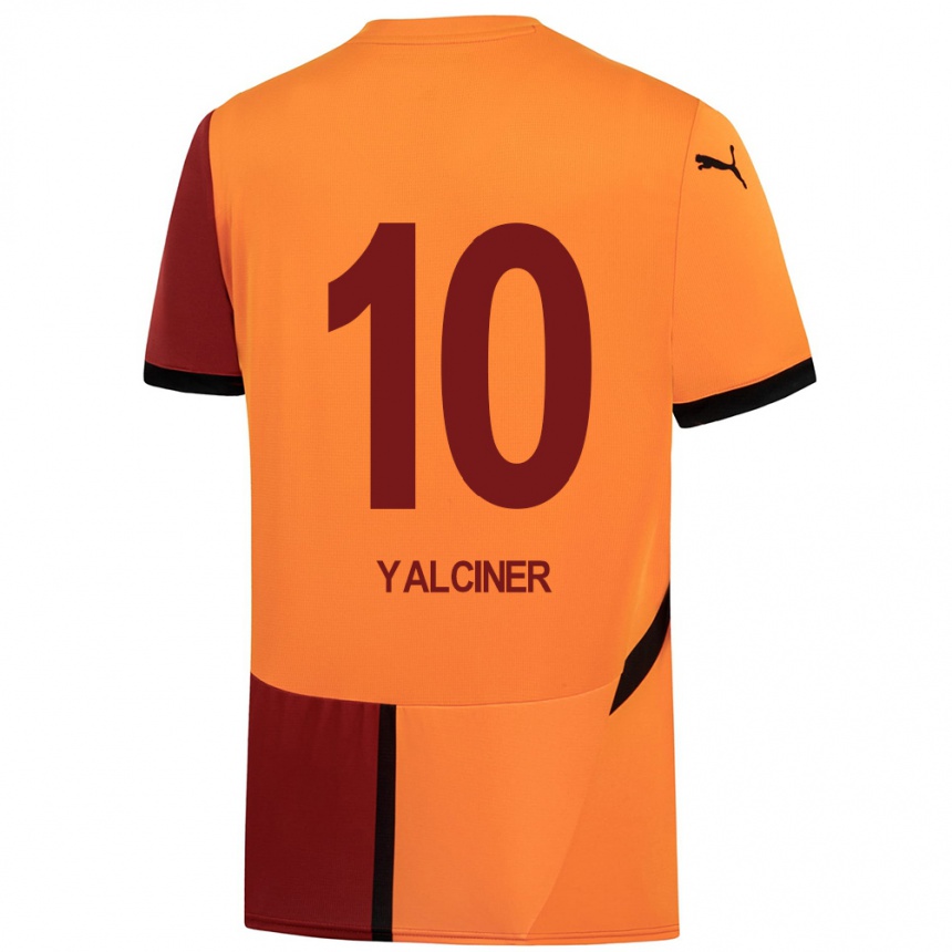 ילדים כדורגל İsmigül Yalçıner #10 צהוב אדום ג'רזי ביתית 2024/25