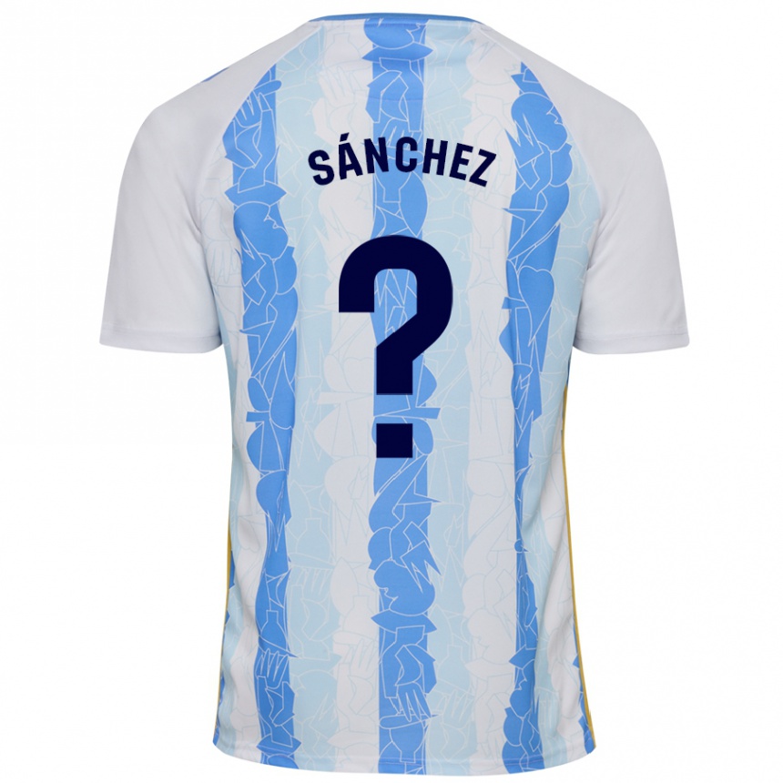 ילדים כדורגל Álvaro Sánchez #0 לבן כחול ג'רזי ביתית 2024/25