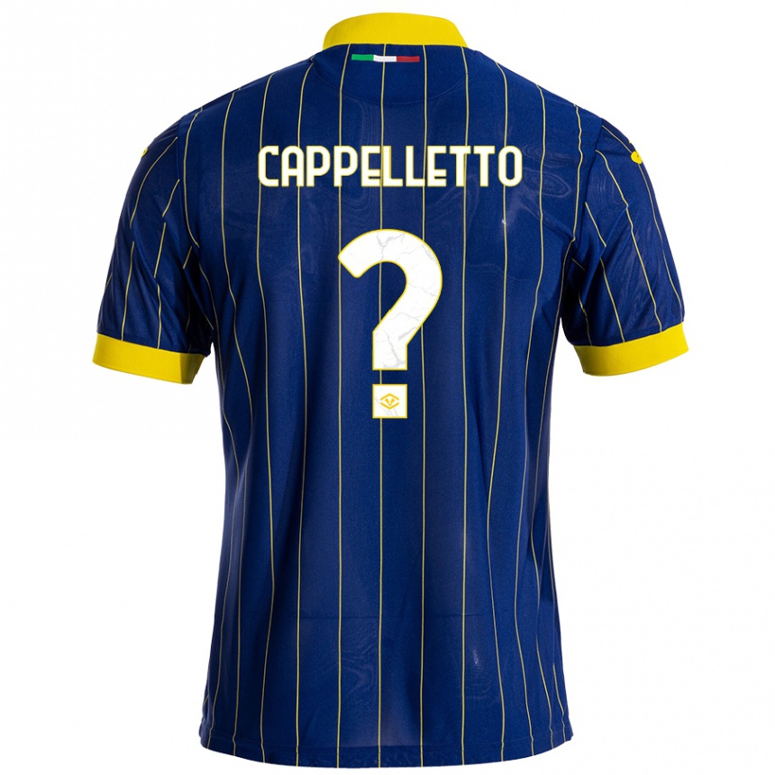 ילדים כדורגל Bryan Cappelletto #0 כחול צהוב ג'רזי ביתית 2024/25