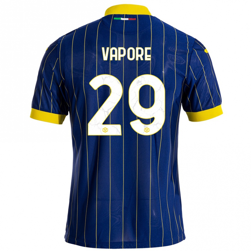 ילדים כדורגל Angelo Vapore #29 כחול צהוב ג'רזי ביתית 2024/25