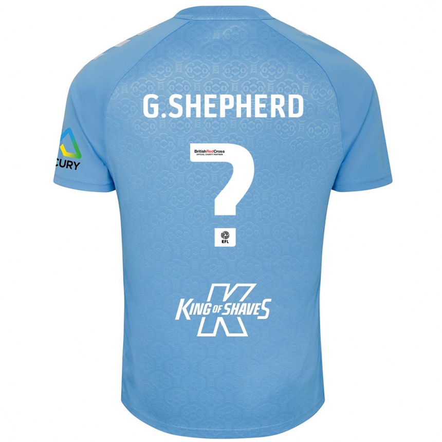 ילדים כדורגל George Shepherd #0 כחול לבן ג'רזי ביתית 2024/25