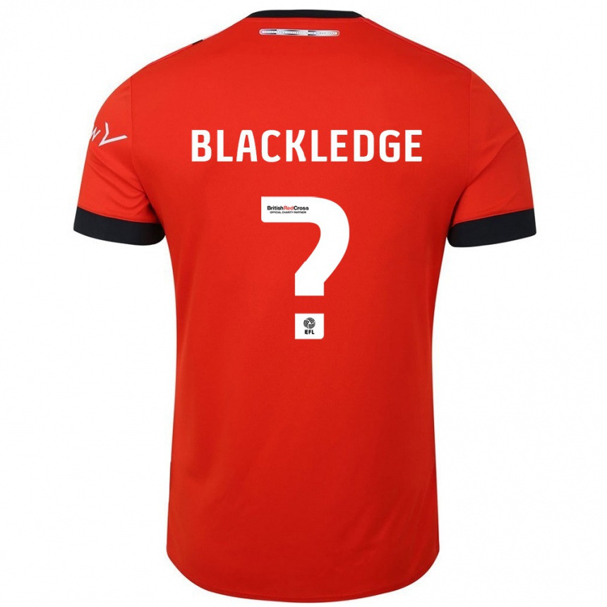 ילדים כדורגל Henry Blackledge #0 כתום שחור ג'רזי ביתית 2024/25