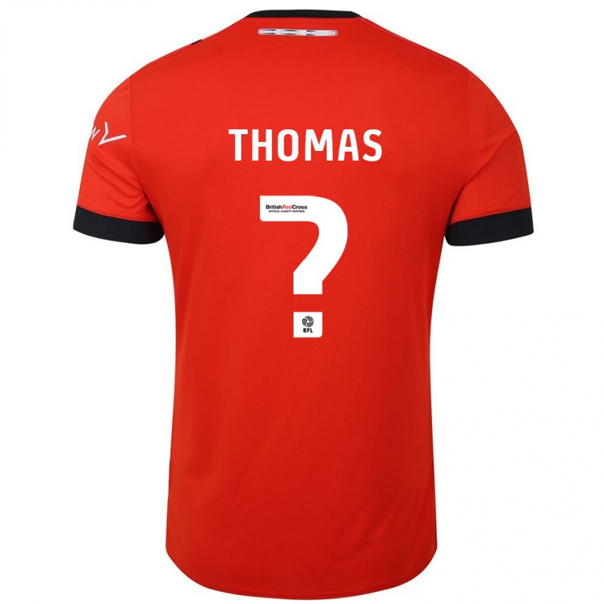 ילדים כדורגל Lucas Thomas #0 כתום שחור ג'רזי ביתית 2024/25