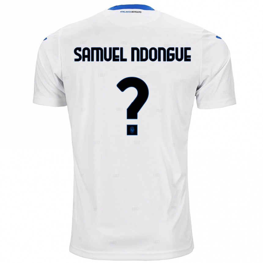 ילדים כדורגל Frederick Samuel Ndongue #0 לָבָן הרחק ג'רזי 2024/25