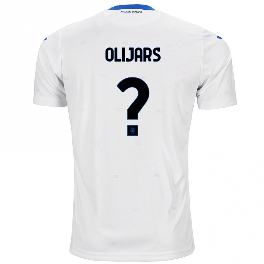ילדים כדורגל Jegors Olijars #0 לָבָן הרחק ג'רזי 2024/25