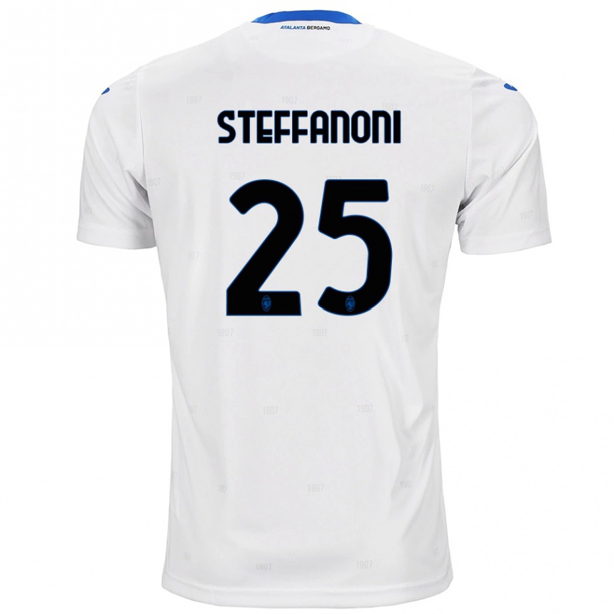 ילדים כדורגל Federico Steffanoni #25 לָבָן הרחק ג'רזי 2024/25