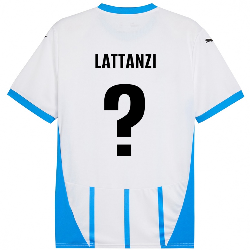 ילדים כדורגל Luca Lattanzi #0 כחול לבן הרחק ג'רזי 2024/25