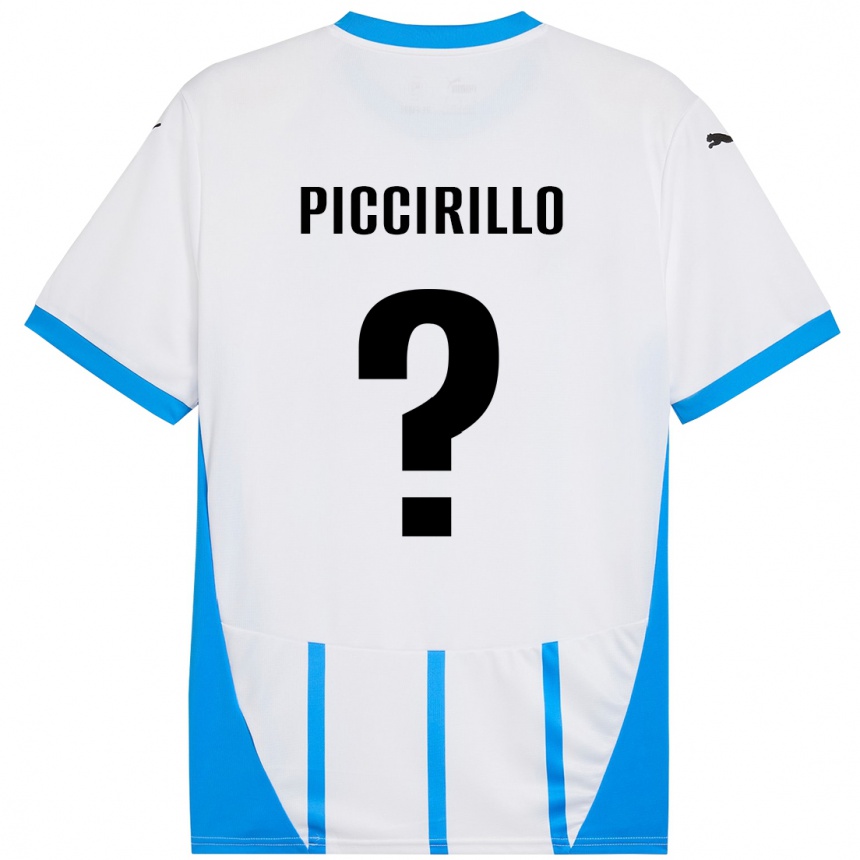 ילדים כדורגל Michele Piccirillo #0 כחול לבן הרחק ג'רזי 2024/25