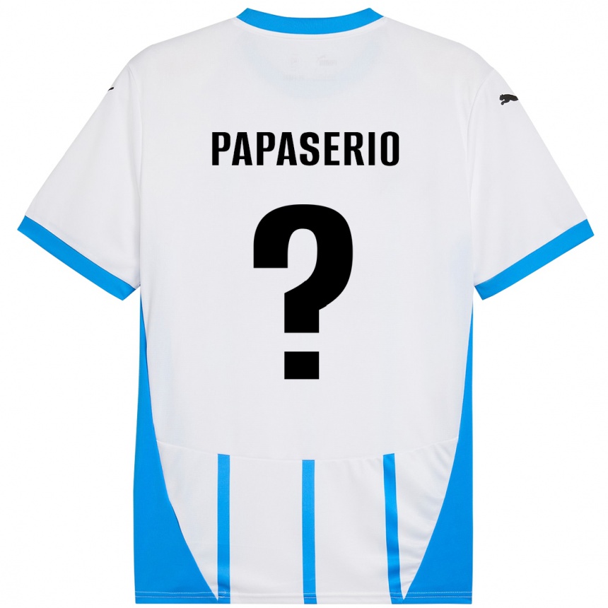 ילדים כדורגל Gabriele Papaserio #0 כחול לבן הרחק ג'רזי 2024/25
