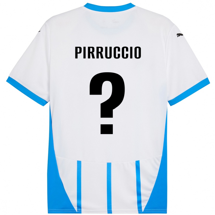 ילדים כדורגל Federico Pirruccio #0 כחול לבן הרחק ג'רזי 2024/25