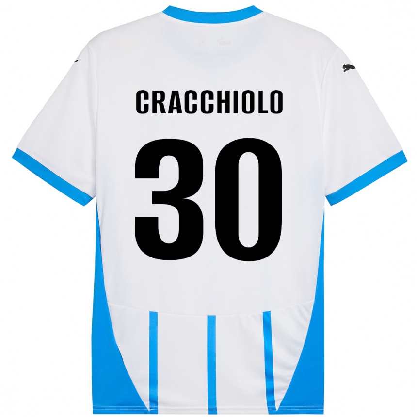 ילדים כדורגל Leonardo Cracchiolo #30 כחול לבן הרחק ג'רזי 2024/25