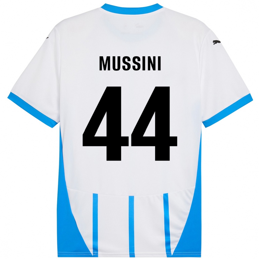 ילדים כדורגל Andrea Mussini #44 כחול לבן הרחק ג'רזי 2024/25