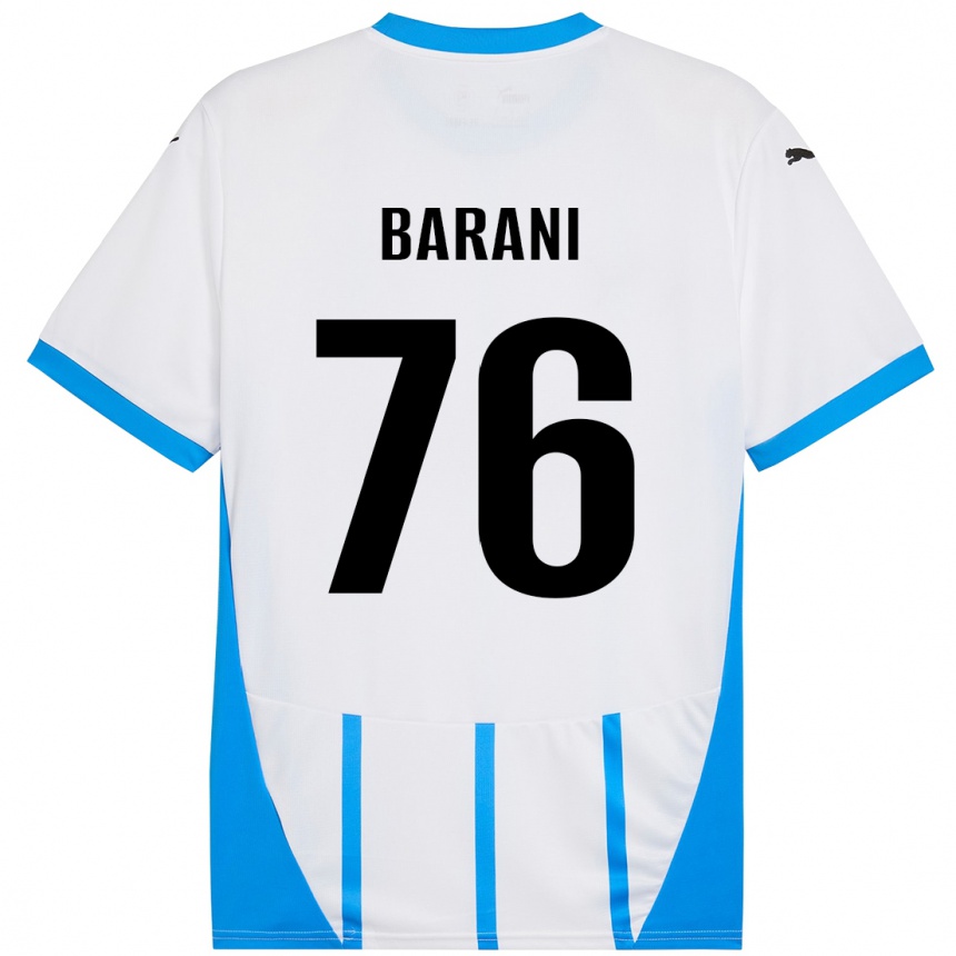 ילדים כדורגל Luca Barani #76 כחול לבן הרחק ג'רזי 2024/25