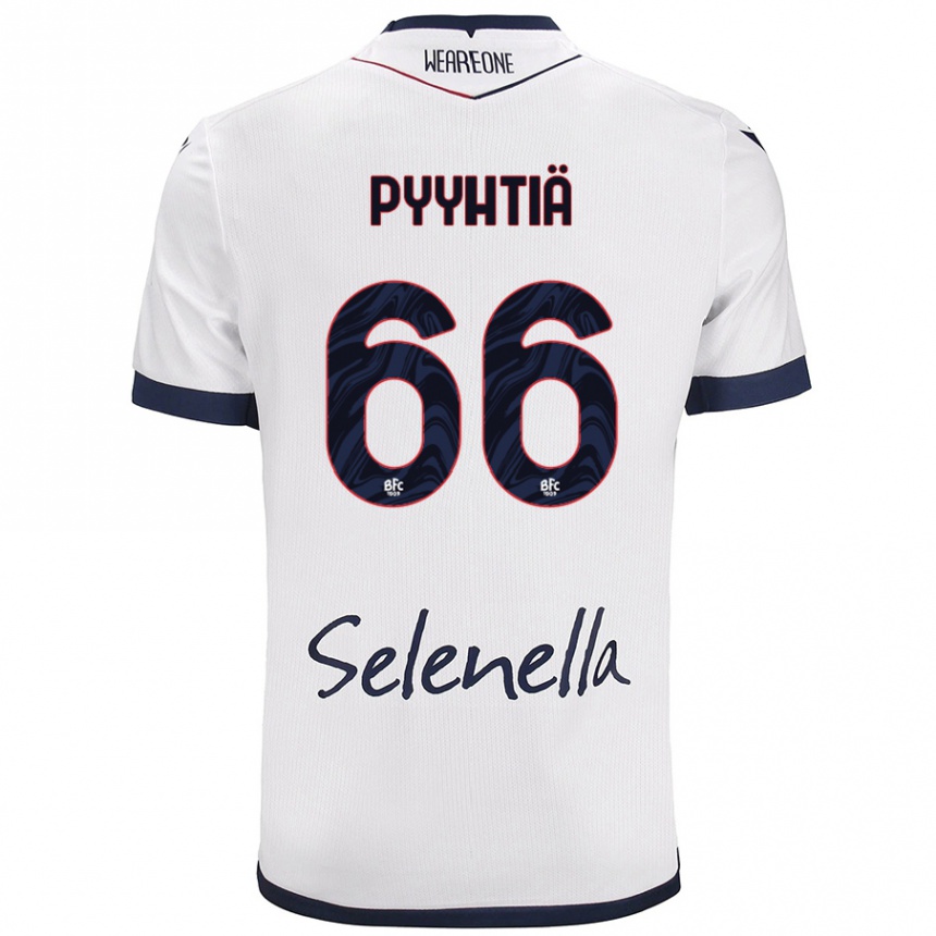 ילדים כדורגל Niklas Pyyhtiä #66 כחול רויאל לבן הרחק ג'רזי 2024/25