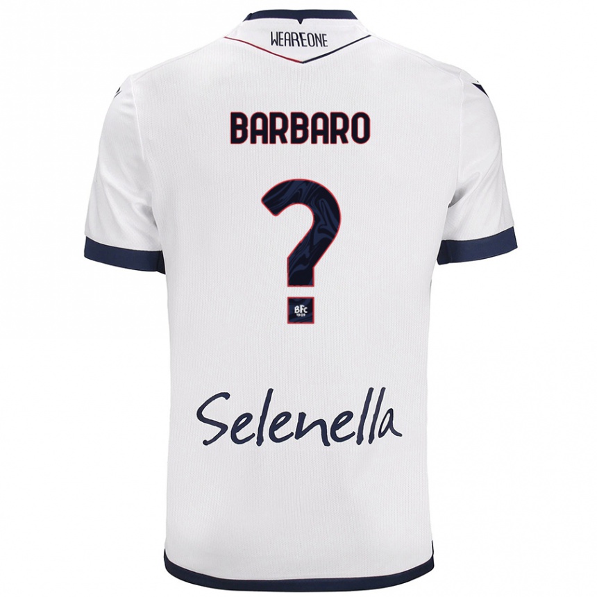 ילדים כדורגל Giacomo Barbaro #0 כחול רויאל לבן הרחק ג'רזי 2024/25