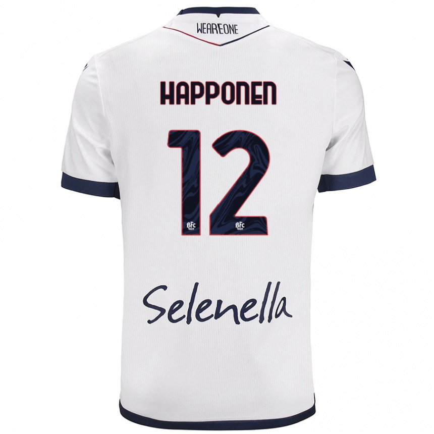 ילדים כדורגל Ukko Happonen #12 כחול רויאל לבן הרחק ג'רזי 2024/25