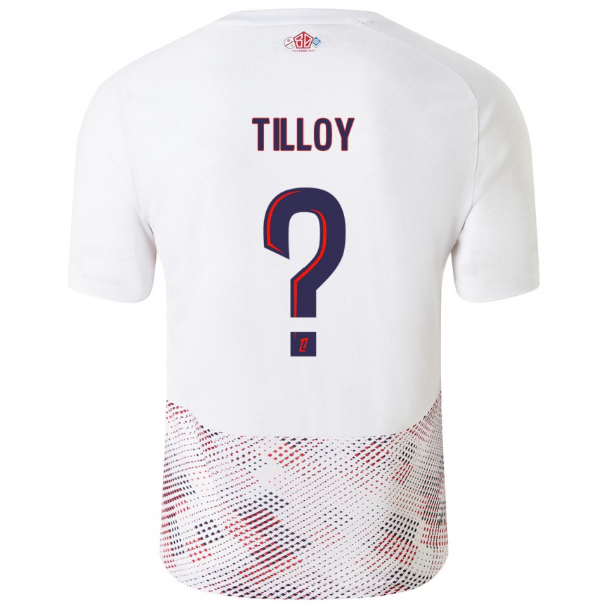 ילדים כדורגל Paul Tilloy #0 כחול רויאל לבן הרחק ג'רזי 2024/25