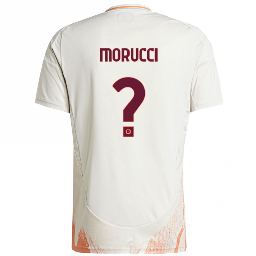ילדים כדורגל Edoardo Morucci #0 קרם לבן כתום הרחק ג'רזי 2024/25