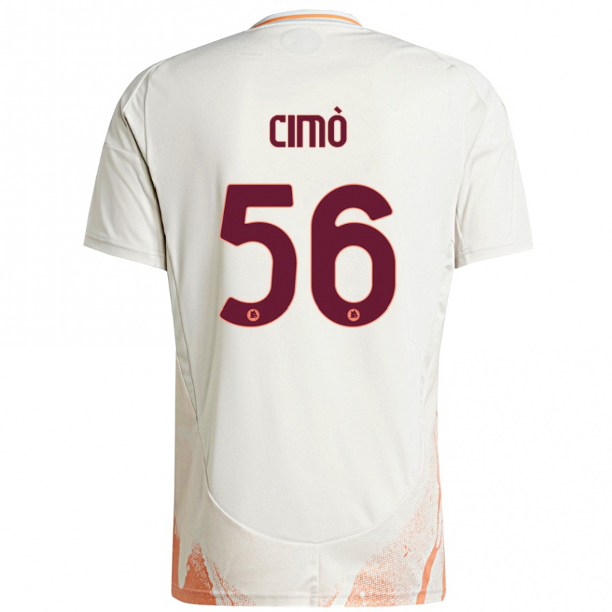 ילדים כדורגל Giada Cimò #56 קרם לבן כתום הרחק ג'רזי 2024/25