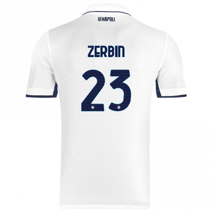 ילדים כדורגל אלסיו זרבין #23 כחול רויאל לבן הרחק ג'רזי 2024/25