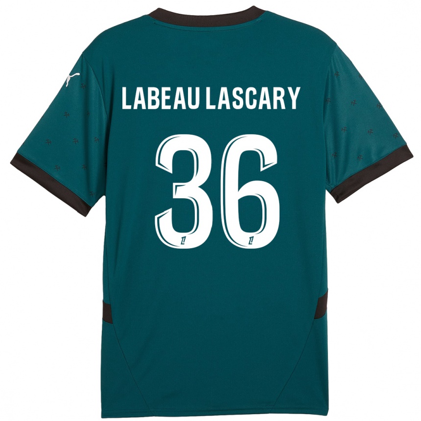 ילדים כדורגל Rémy Labeau Lascary #36 ירוק כהה הרחק ג'רזי 2024/25