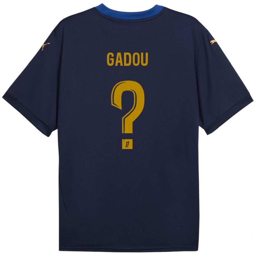 ילדים כדורגל Arone Gadou #0 זהב חיל הים הרחק ג'רזי 2024/25
