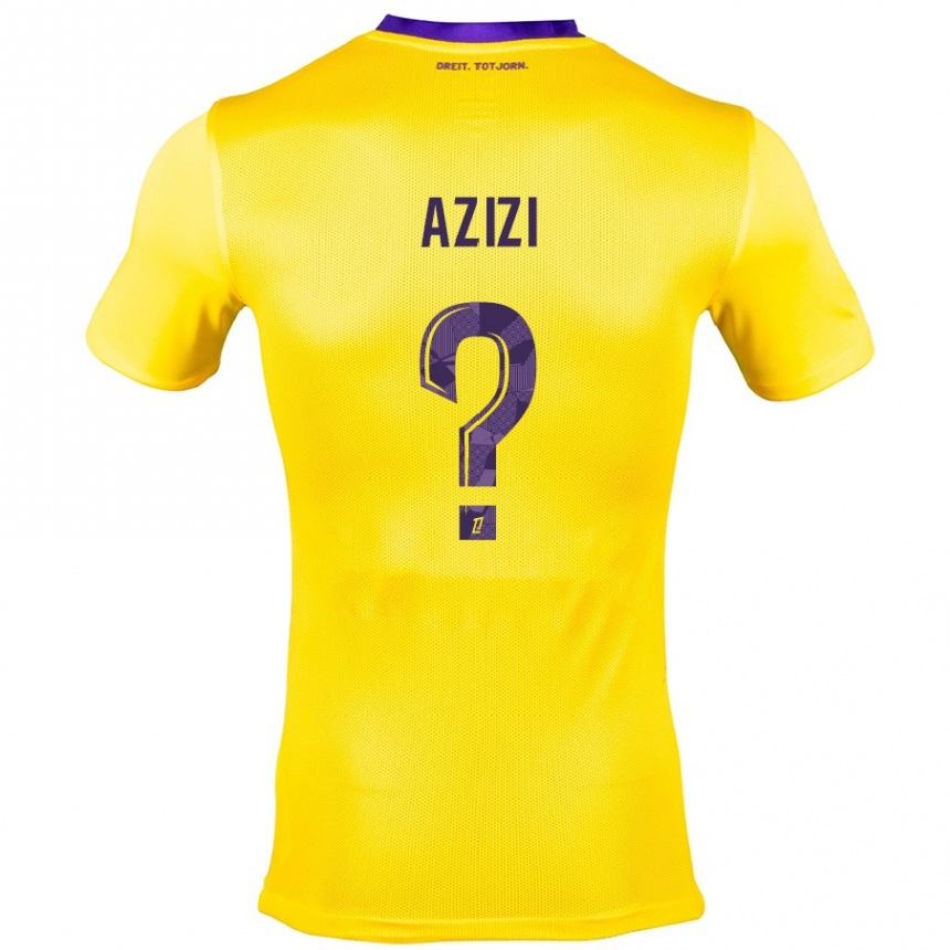ילדים כדורגל Ilyas Azizi #0 צהוב סגול הרחק ג'רזי 2024/25