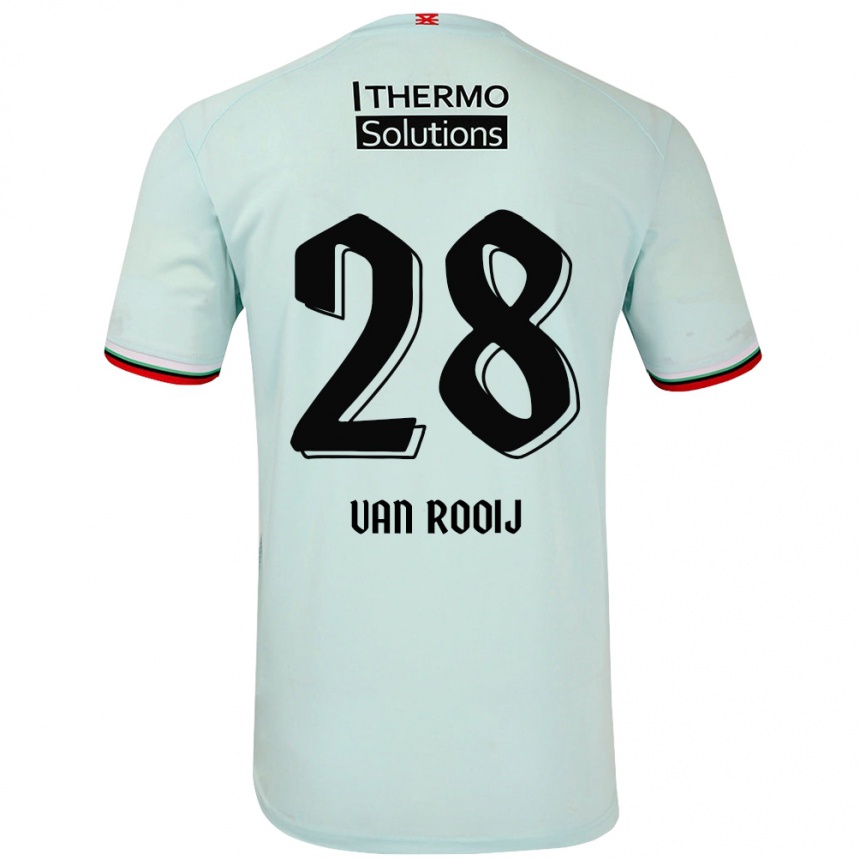 ילדים כדורגל Bart Van Rooij #28 ירוק בהיר הרחק ג'רזי 2024/25