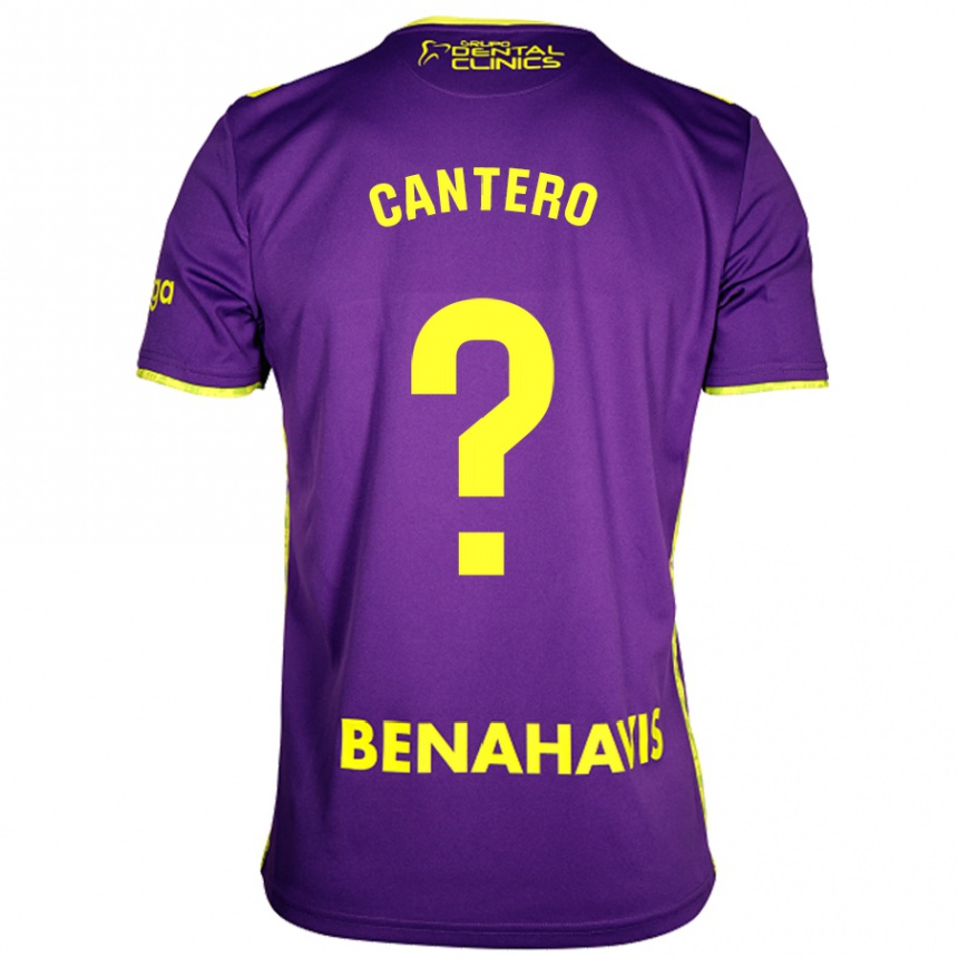 ילדים כדורגל José Cantero #0 צהוב סגול הרחק ג'רזי 2024/25