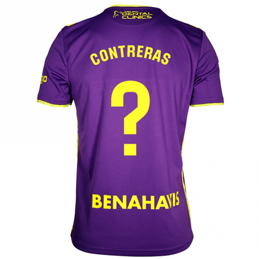 ילדים כדורגל Ale Contreras #0 צהוב סגול הרחק ג'רזי 2024/25
