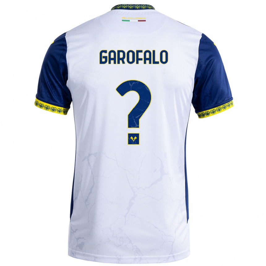 ילדים כדורגל Lorenzo Garofalo #0 כחול לבן הרחק ג'רזי 2024/25