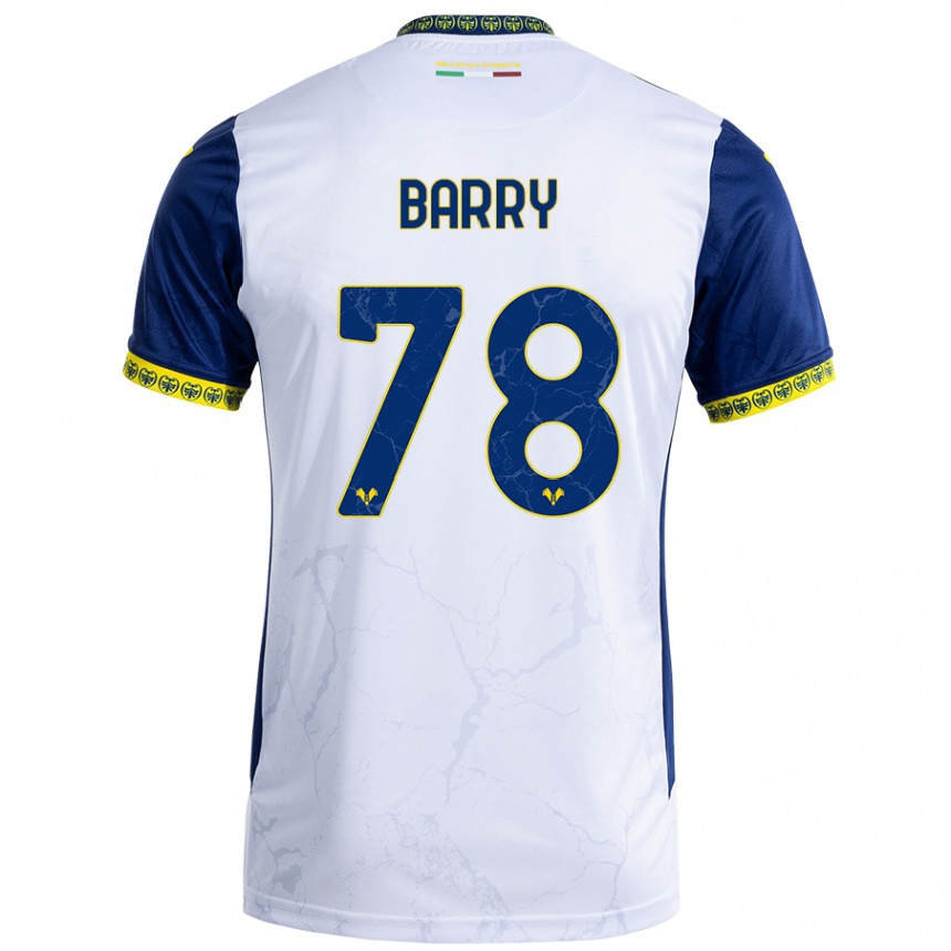 ילדים כדורגל Oumar Barry #78 כחול לבן הרחק ג'רזי 2024/25