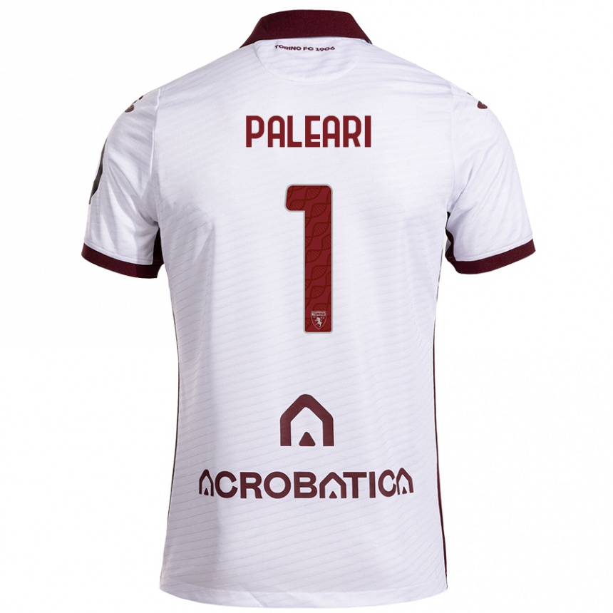 ילדים כדורגל Alberto Paleari #1 חום לבן הרחק ג'רזי 2024/25