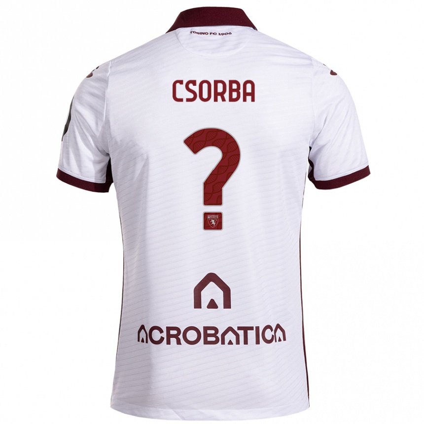 ילדים כדורגל Noel Csorba #0 חום לבן הרחק ג'רזי 2024/25