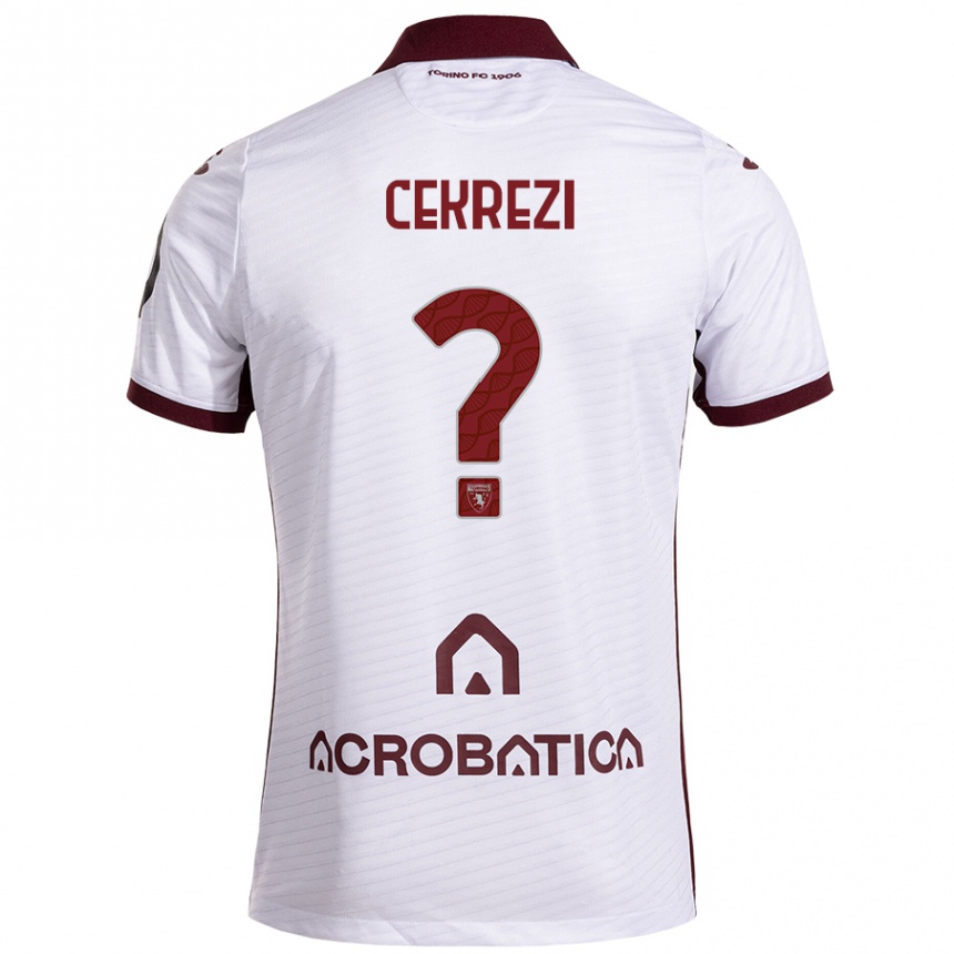 ילדים כדורגל Lucas Cekrezi #0 חום לבן הרחק ג'רזי 2024/25