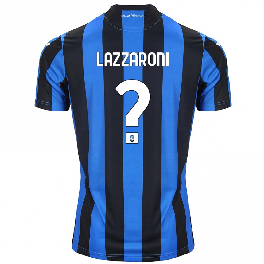 גברים כדורגל Andrea Lazzaroni #0 כחול שחור ג'רזי ביתית 2024/25