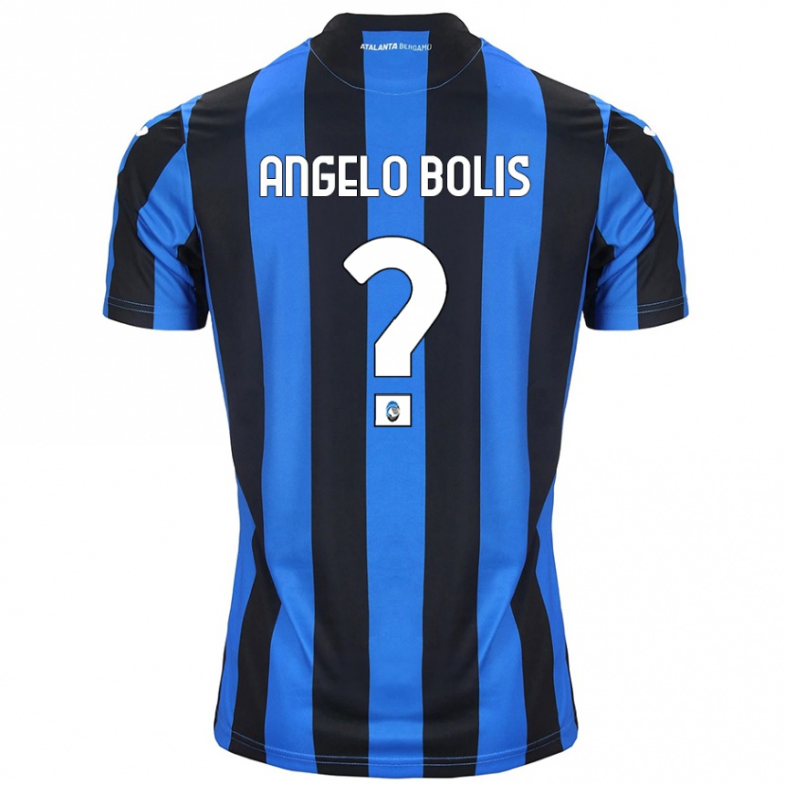 גברים כדורגל Tommaso Angelo Bolis #0 כחול שחור ג'רזי ביתית 2024/25