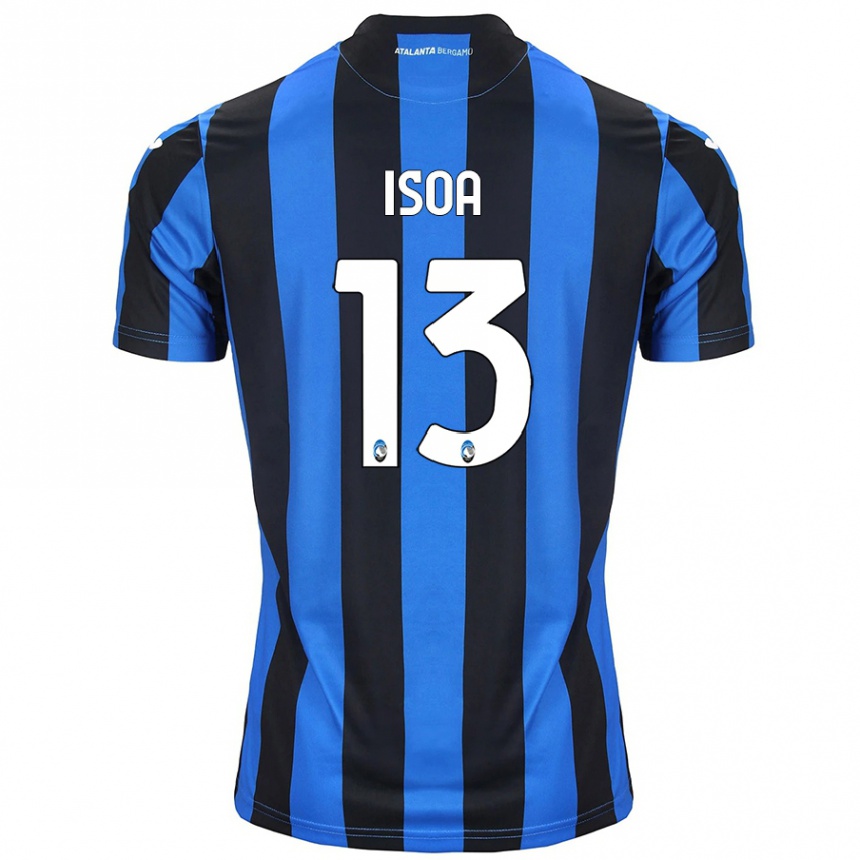 גברים כדורגל Isaac Isoa #13 כחול שחור ג'רזי ביתית 2024/25