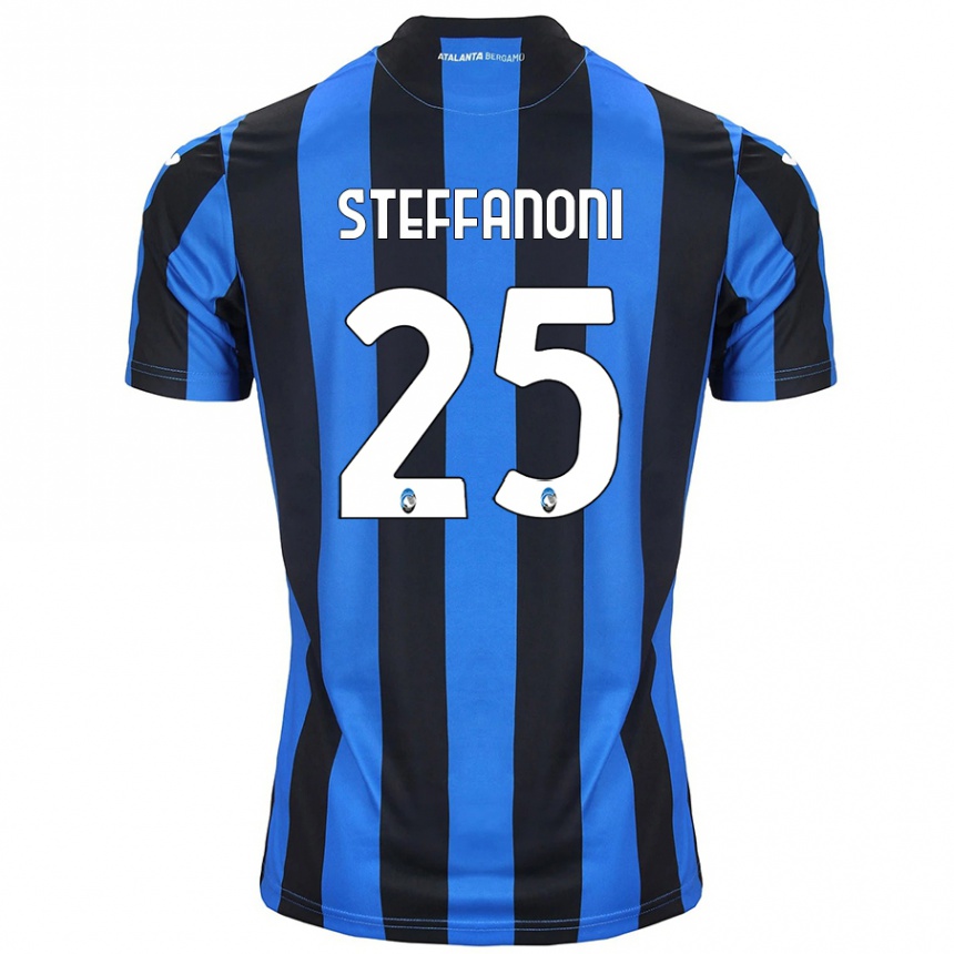 גברים כדורגל Federico Steffanoni #25 כחול שחור ג'רזי ביתית 2024/25