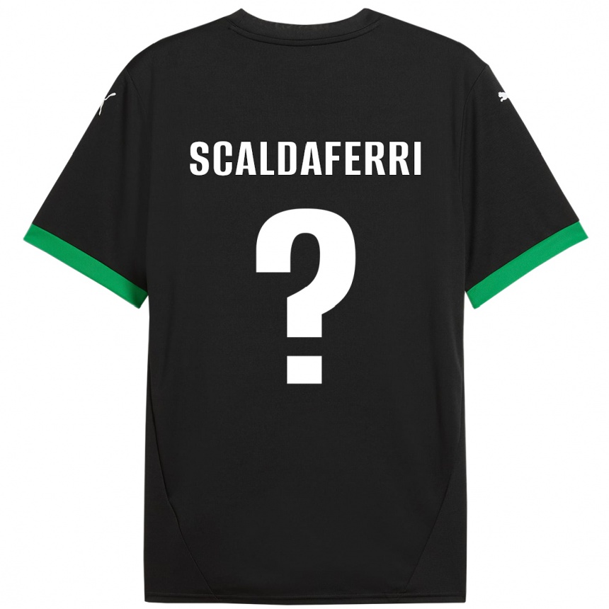 גברים כדורגל Andrea Scaldaferri #0 שחור ירוק כהה ג'רזי ביתית 2024/25
