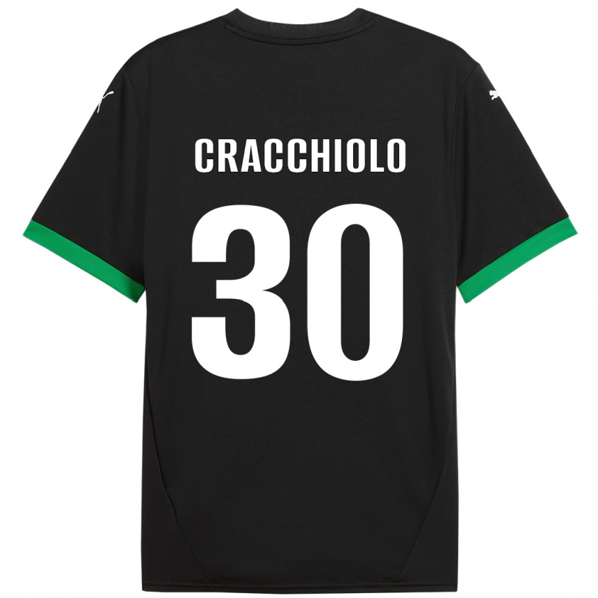 גברים כדורגל Leonardo Cracchiolo #30 שחור ירוק כהה ג'רזי ביתית 2024/25