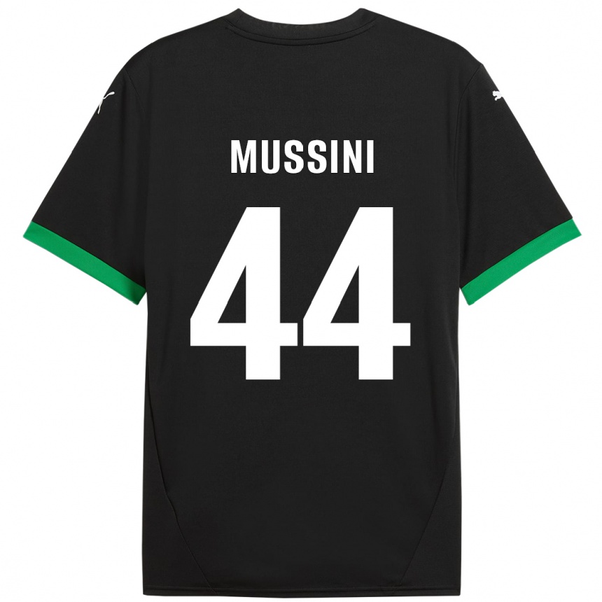 גברים כדורגל Andrea Mussini #44 שחור ירוק כהה ג'רזי ביתית 2024/25